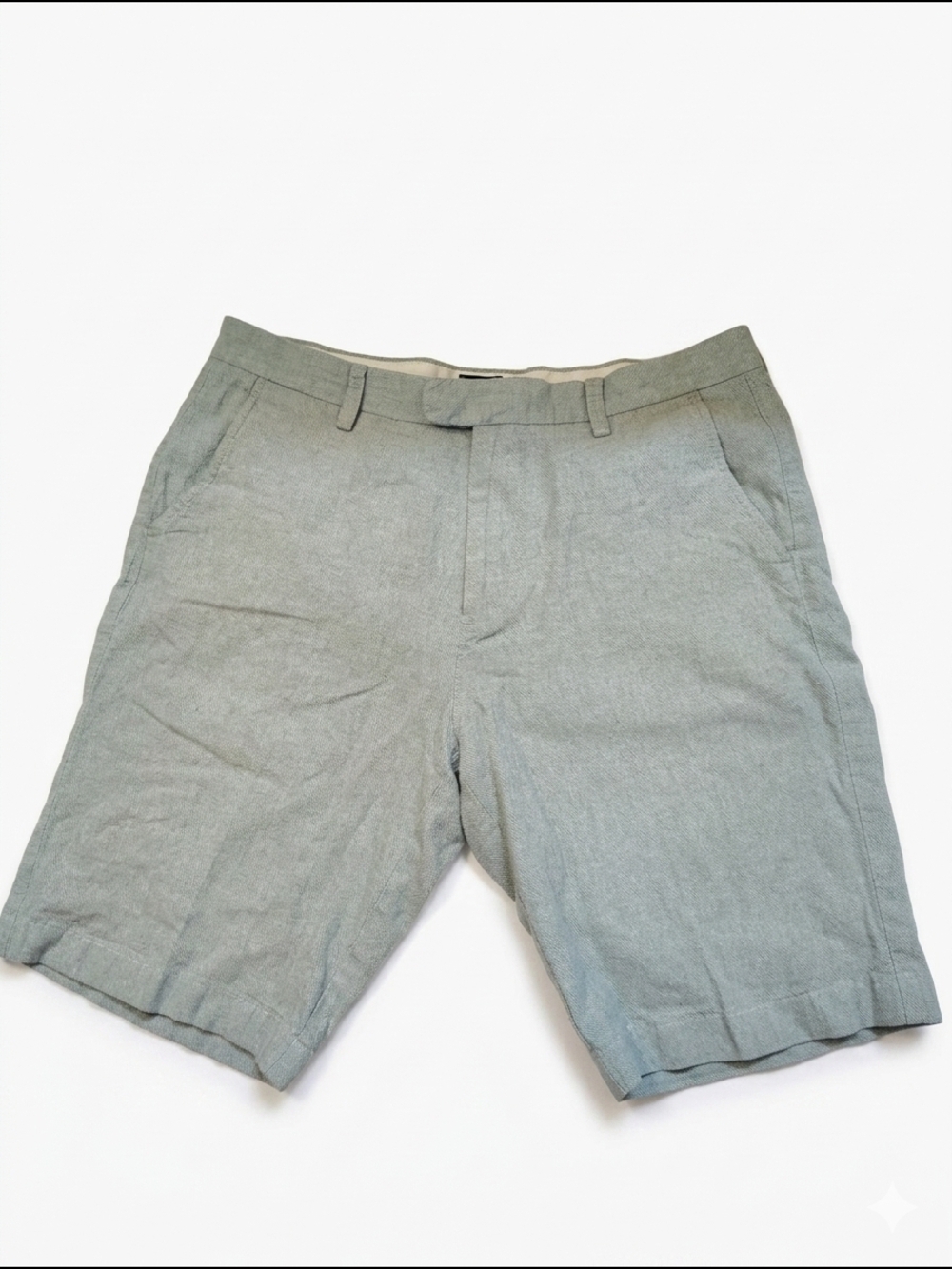 J. Crew Riverton 33 Men's Casual Grey Blue Blend Cotton Linen Preppy‎  Shorts